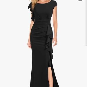 Long Black bridesmaid/cocktail dress